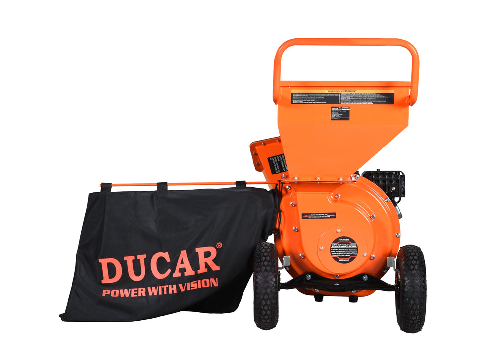Ducar Broyeur de végétaux 7CV, moteur 212 cm³, démarrage par lanceur DUEB700