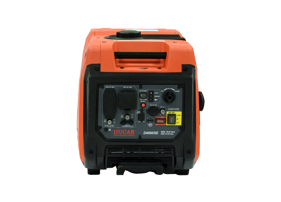 Ducar Groupe électrogène à onduleur 4000W, 7,5 CV, essence DUED4000I