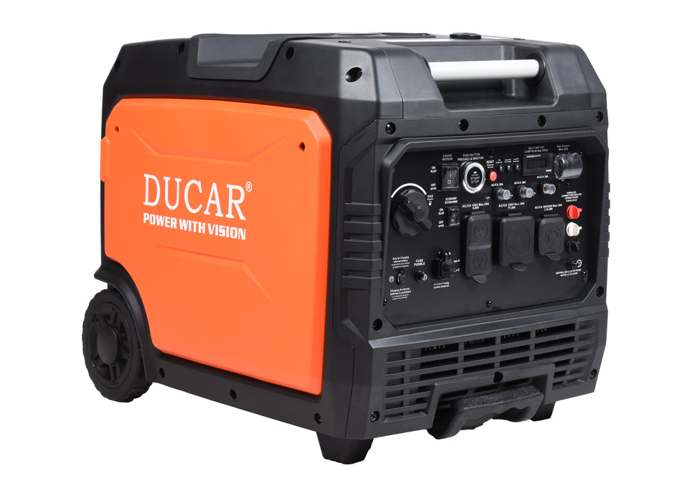 Ducar Groupe électrogène inverseur 7500W, 10 CV, démarreur à distance, essence DUED7500IR