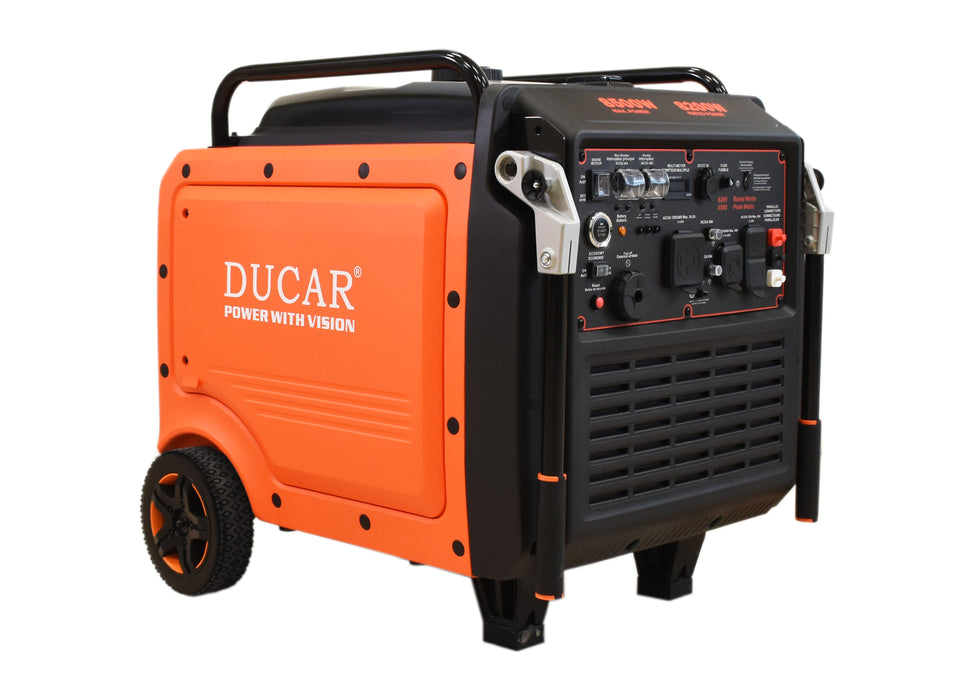 Ducar Groupe électrogène inverseur 8500W, 16 HP, démarrage à distance, essence DUED8600IR