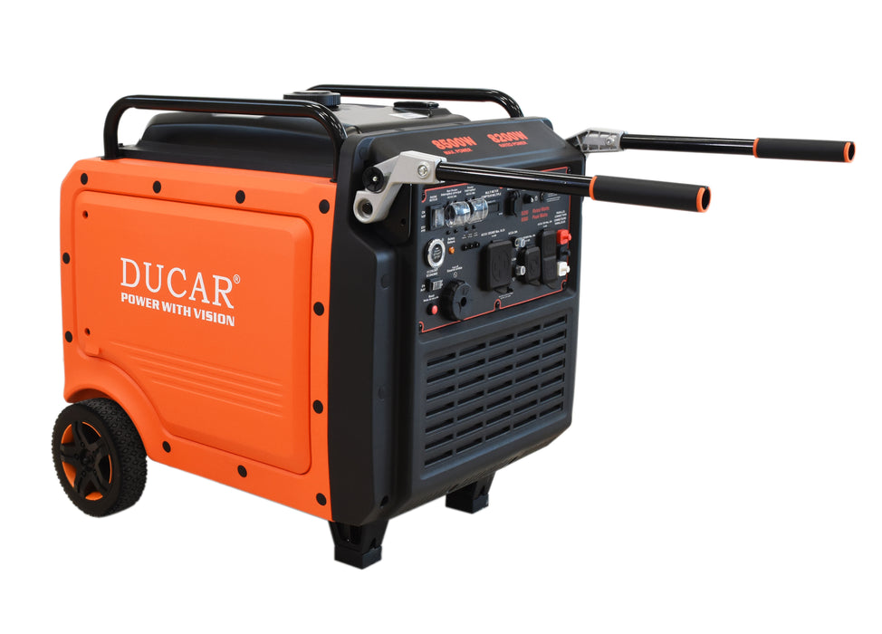 Ducar Groupe électrogène inverseur 8500W, 16 HP, démarrage à distance, essence DUED8600IR