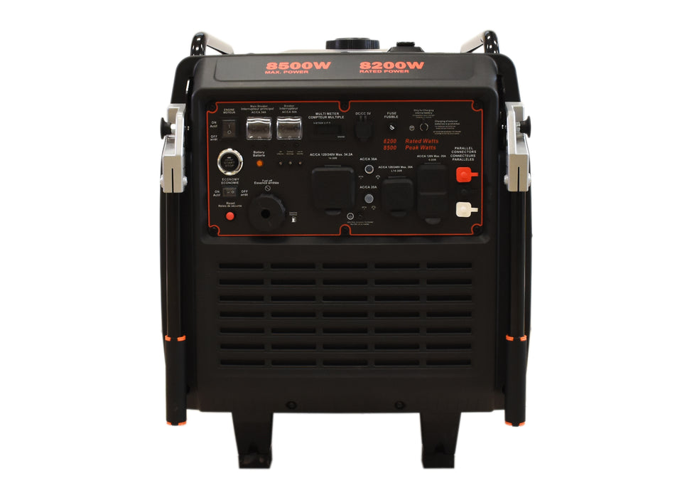 Ducar Groupe électrogène inverseur 8500W, 16 HP, démarrage à distance, essence DUED8600IR
