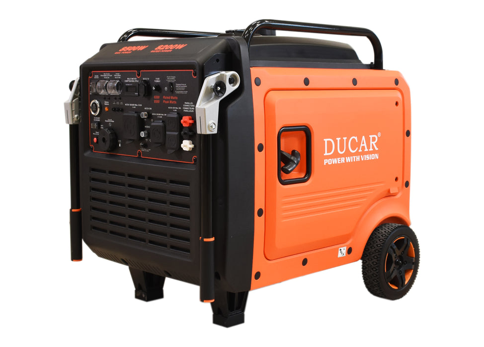 Ducar Groupe électrogène inverseur 8500W, 16 HP, démarrage à distance, essence DUED8600IR
