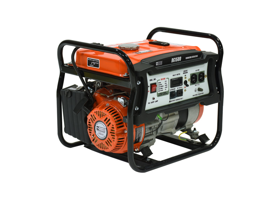 Ducar Groupe électrogène 1500W, 3,5 CV, essence DUEDG1500