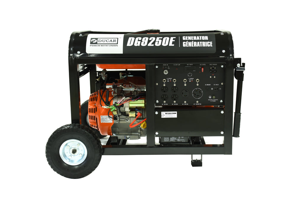 Ducar Groupe électrogène lourd 9250 W, 15 CV, essence DUEDG9250EHD