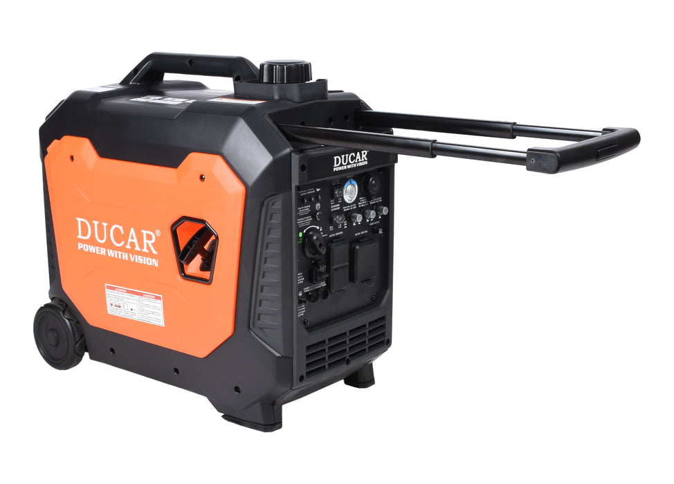 Ducar Générateur à onduleur 4400W, 6 CV, double carburant (GPL / essence) DUEDLG4400ISE
