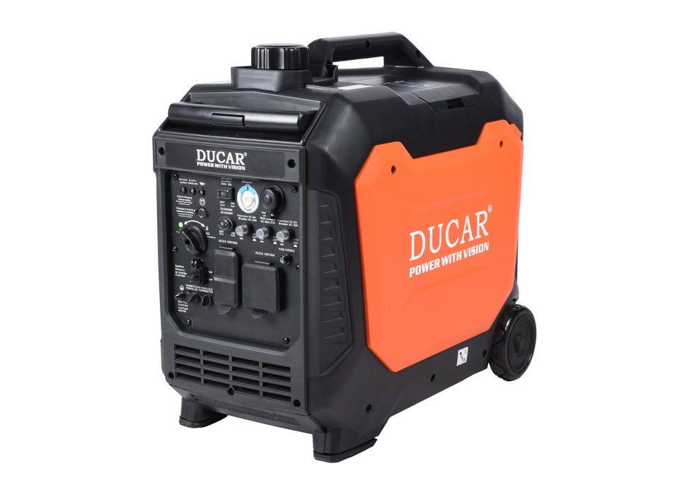 Ducar Générateur à onduleur 4400W, 6 CV, double carburant (GPL / essence) DUEDLG4400ISE