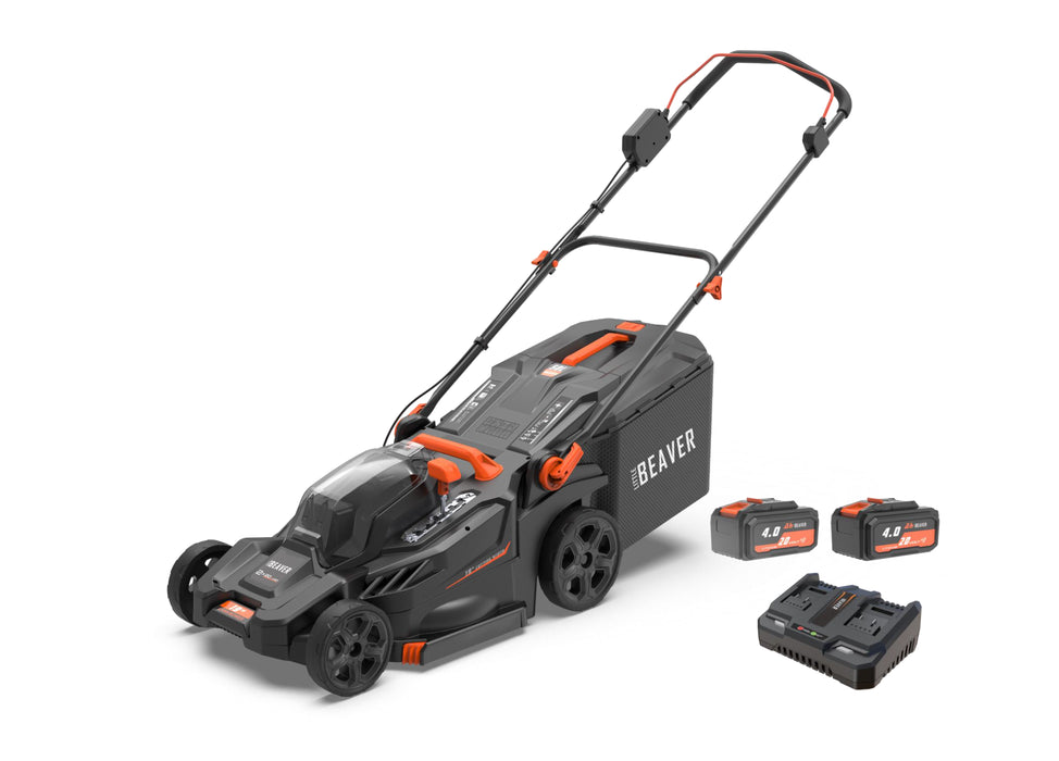 Ducar Tondeuse à gazon électrique 17 pouces, 40V DUELM19-20V-2X4AH