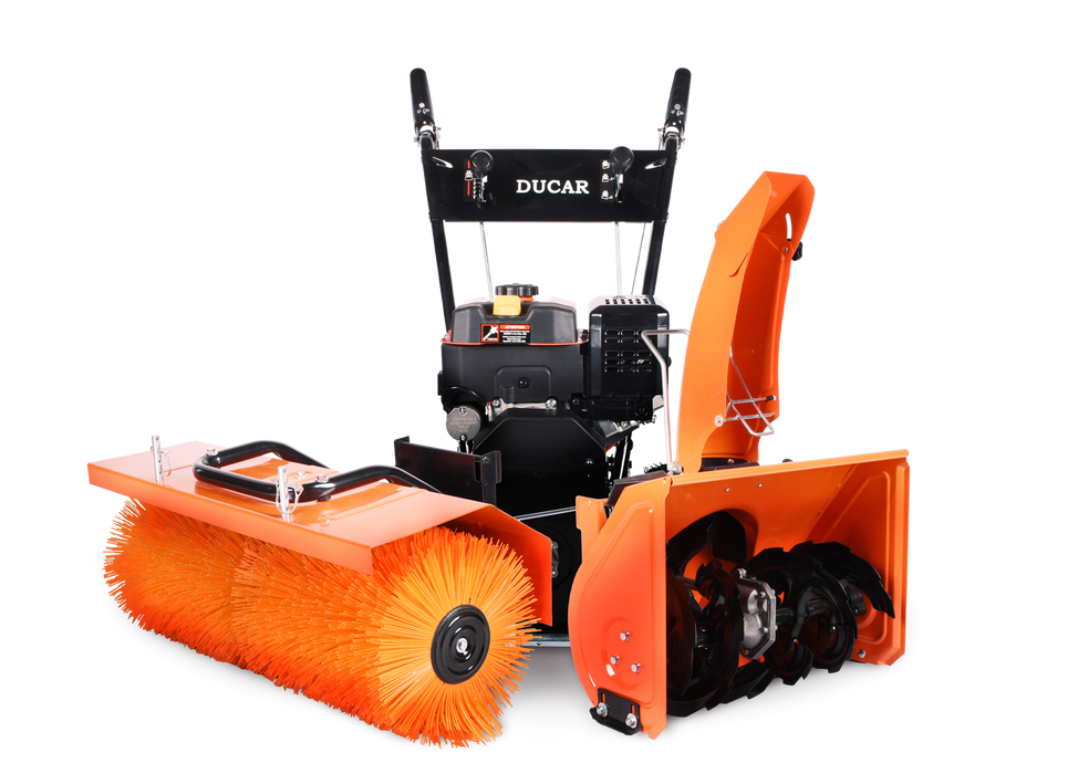 Ducar Balai motorisé 32" et souffleuse à neige 22", 2 en 1, 212 cm³ DUEPB32SB22W