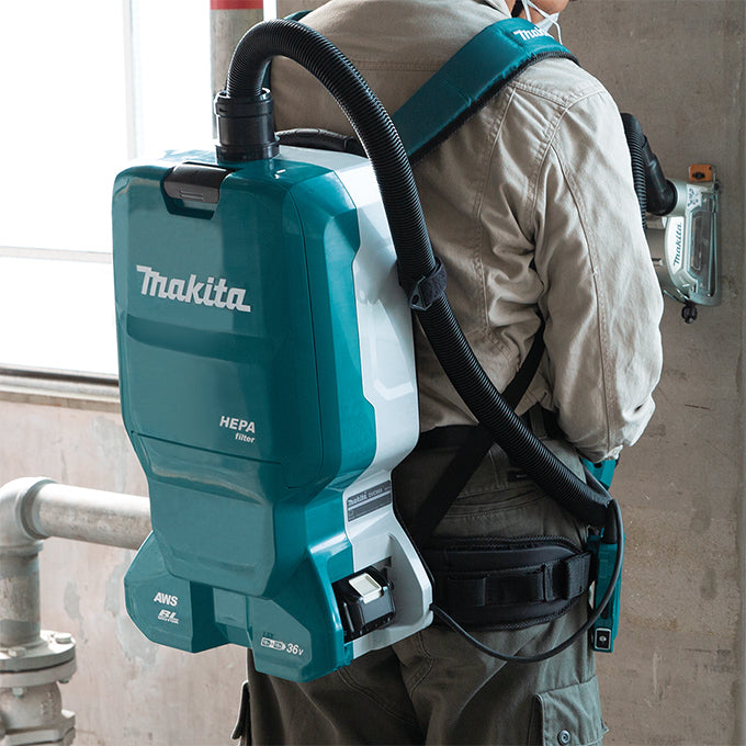 Makita Aspirateur dorsal sans fil 36V (18Vx2) LXT sans balais 6 L, Machine seule DVC665ZX4U