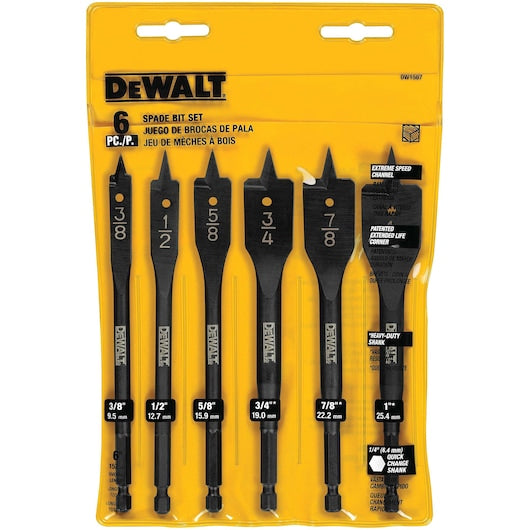 Dewalt Spade Bit Set (6 pc.) DW1587