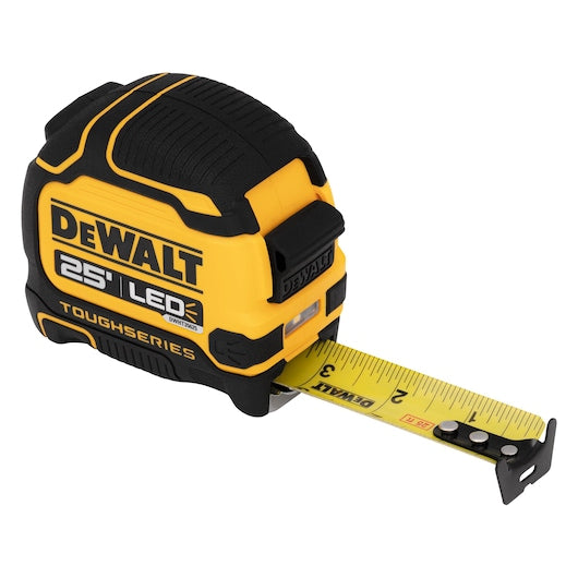 Dewalt TOUGHSERIES™ 25 FT Lighted Tape Measure DWHT35625S