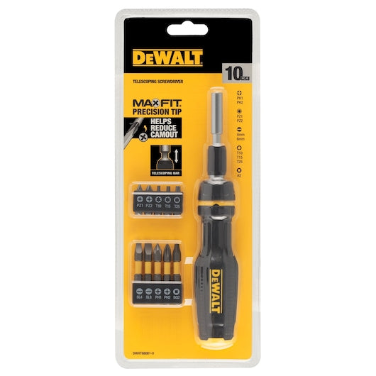 Dewalt MAX FIT® Telescoping Multi-Bit Screwdriver Set (10 pc.) DWHT68001