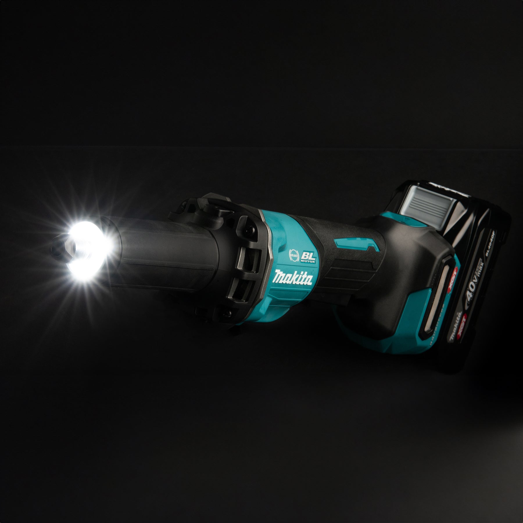 Makita Meuleuse droite 1/4" sans balais 40Vmax XGT avec interrupteur palette, outil seul GD002GZ