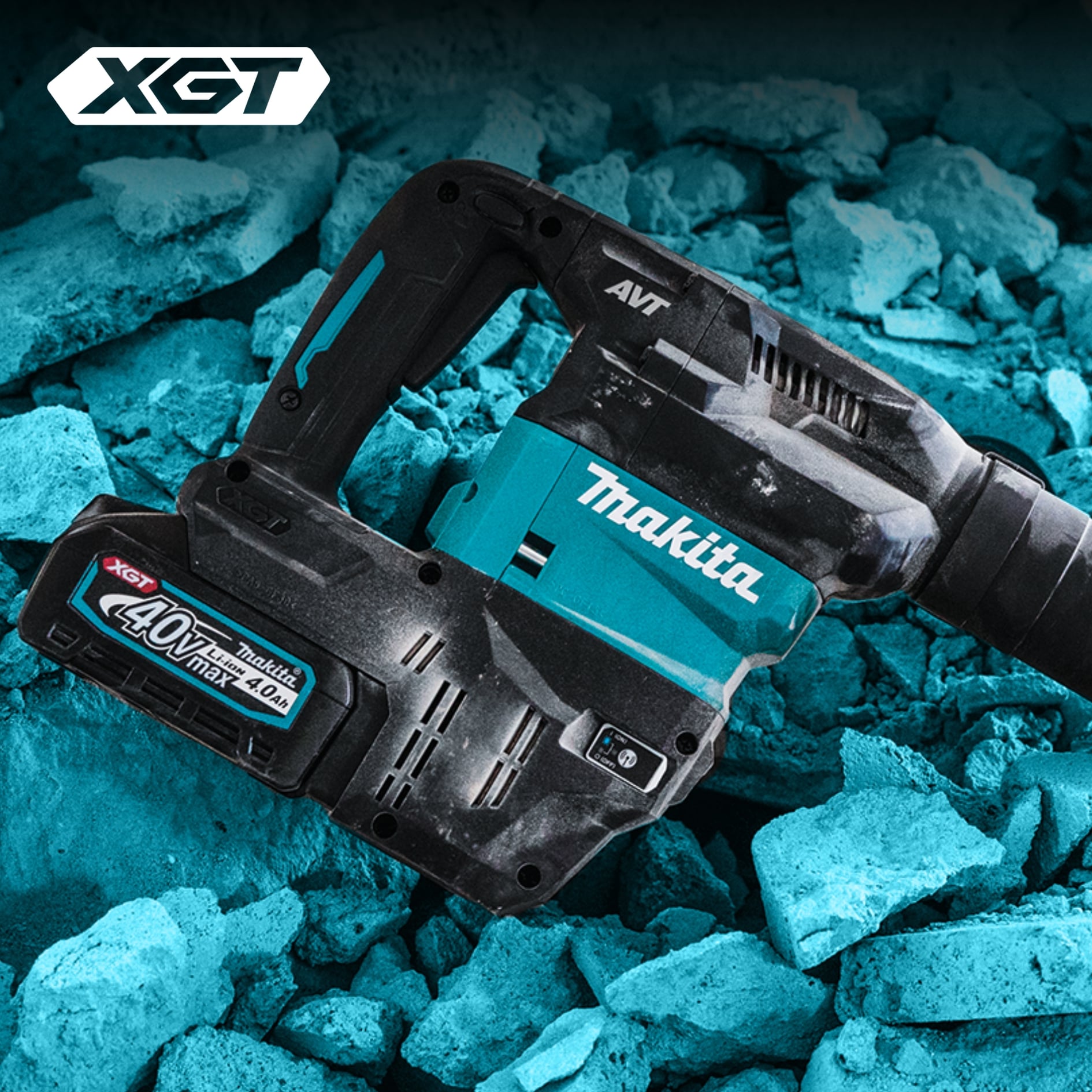 Makita 40Vmax XGT Brushless 13 lbs Demolition Hammer SDS-MAX w/AWS, Tool Only HM001GZ