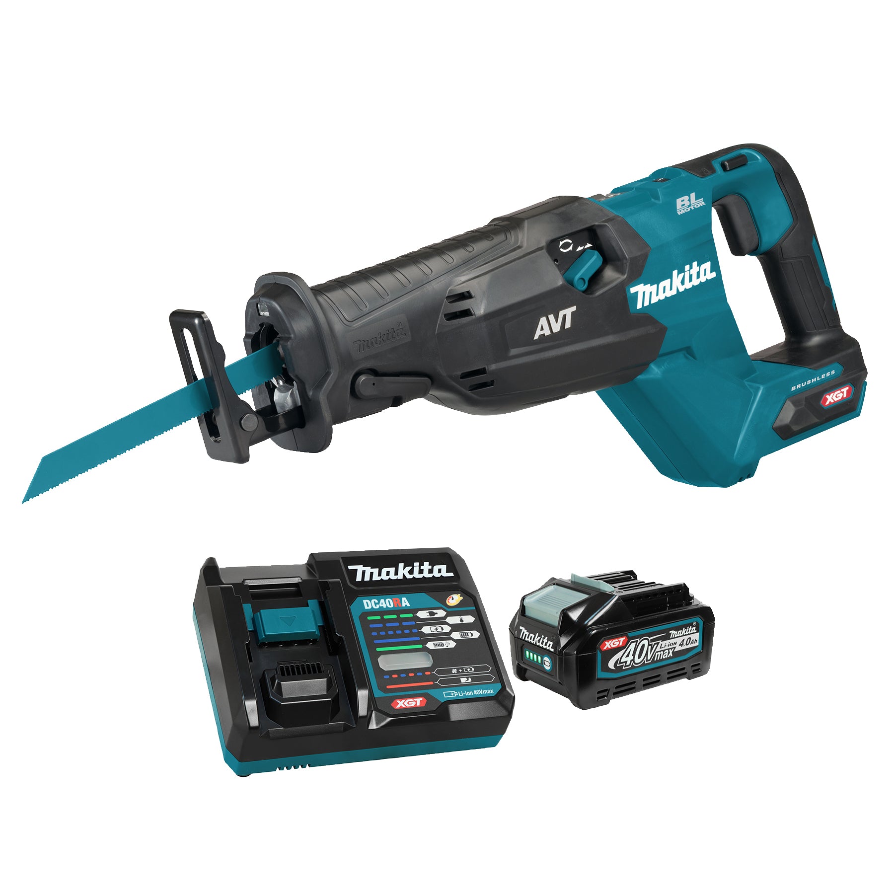 Makita Scie alternative sans balais 40Vmax XGT, kit avec batterie 4.0Ah x1 JR002GM102