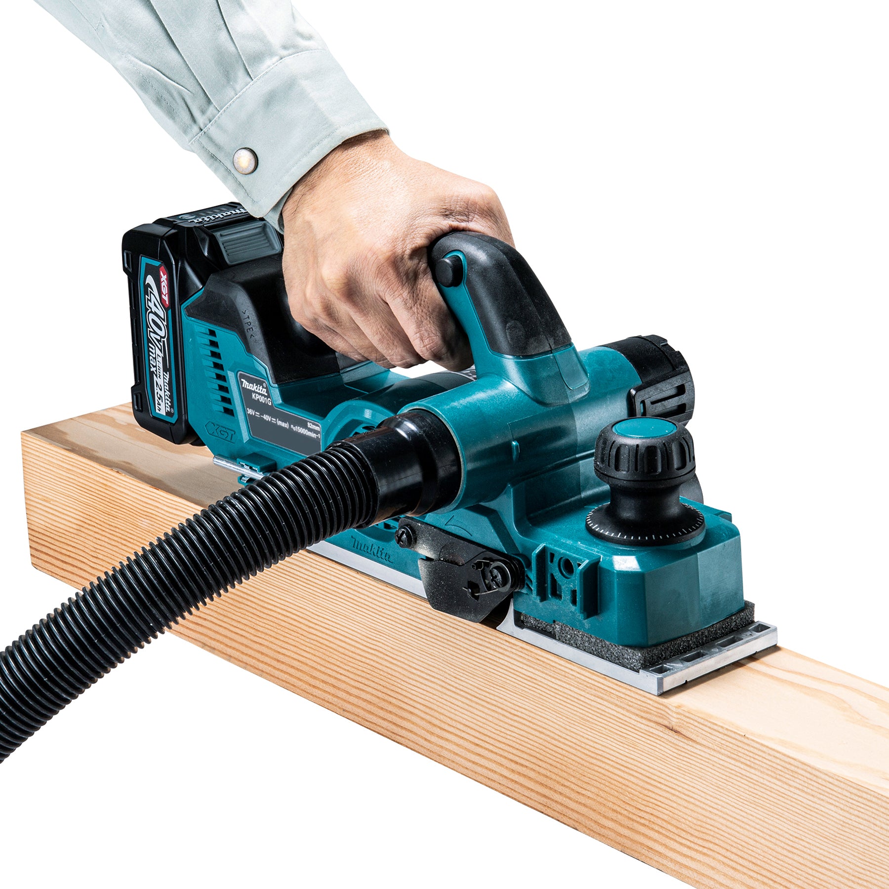 Makita 40Vmax XGT Brushless 3-1/4" Planer w/AWS, Tool Only KP001GZ