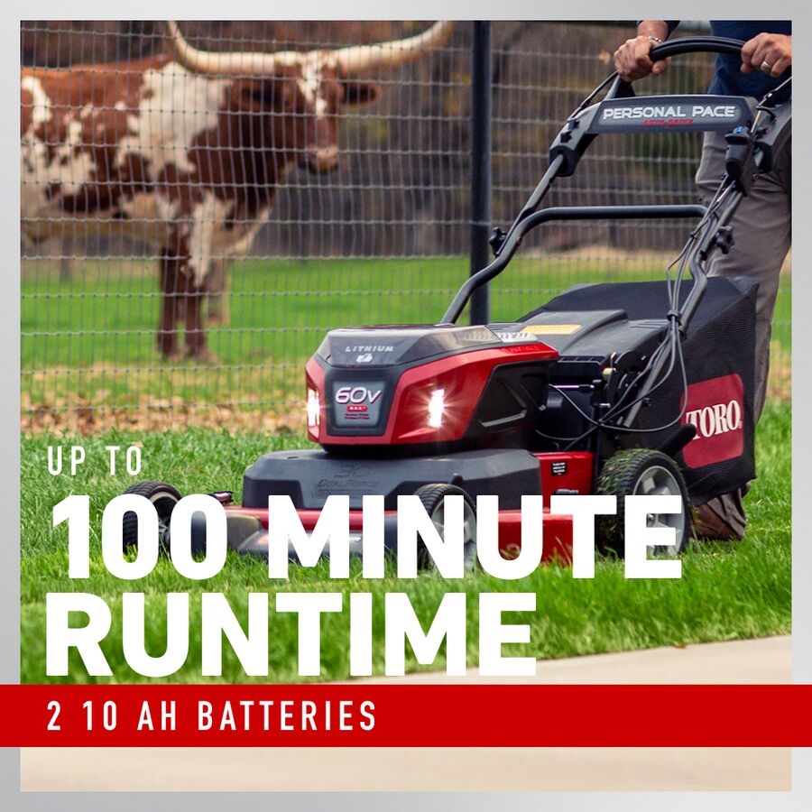 Toro Tondeuse eTimeMaster® 30 po (76 cm) 60V MAX* avec système Personal Pace® - (2) Batteries 10.0Ah incluses 21491