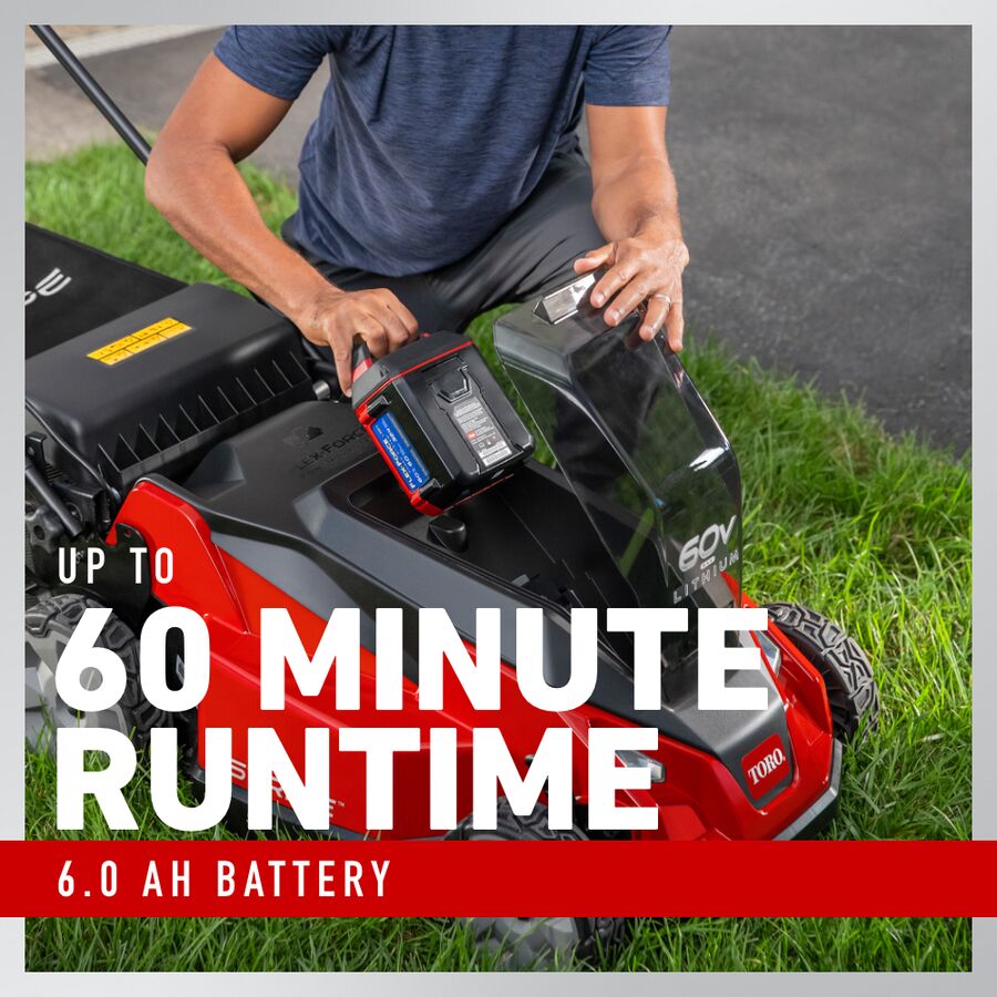 Toro Tondeuse autotractée Stripe® 21 po (53 cm) 60V MAX* - Batterie 6,0 Ah incluse 21621