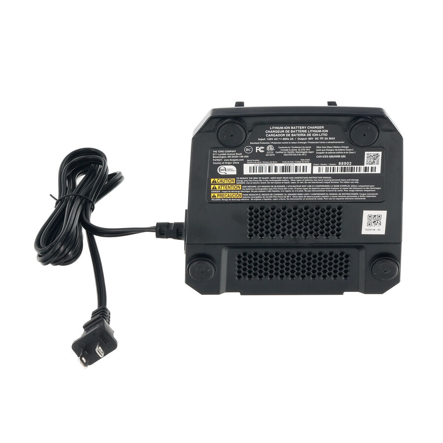 Toro Chargeur de batterie Lithium-Ion 60V MAX* Flex-Force 2 A 88902