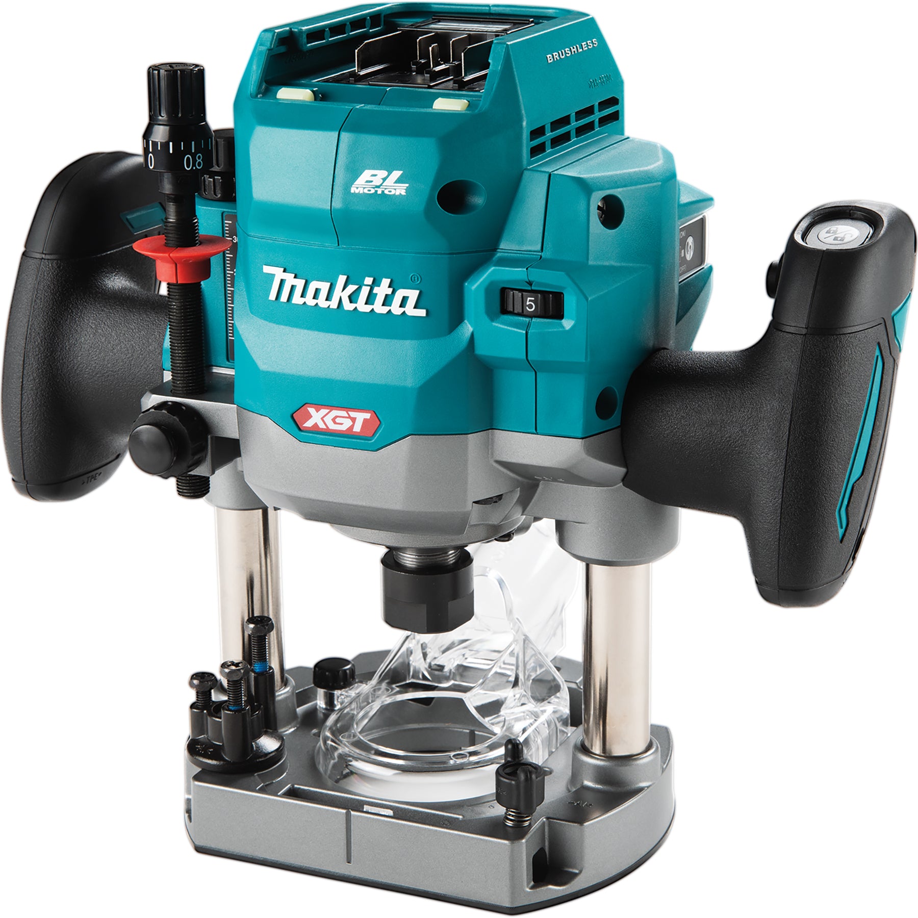 Makita Défonceuse plongeante sans balais 1/2" 40Vmax XGT avec AWS, outil seul RP001GZ01