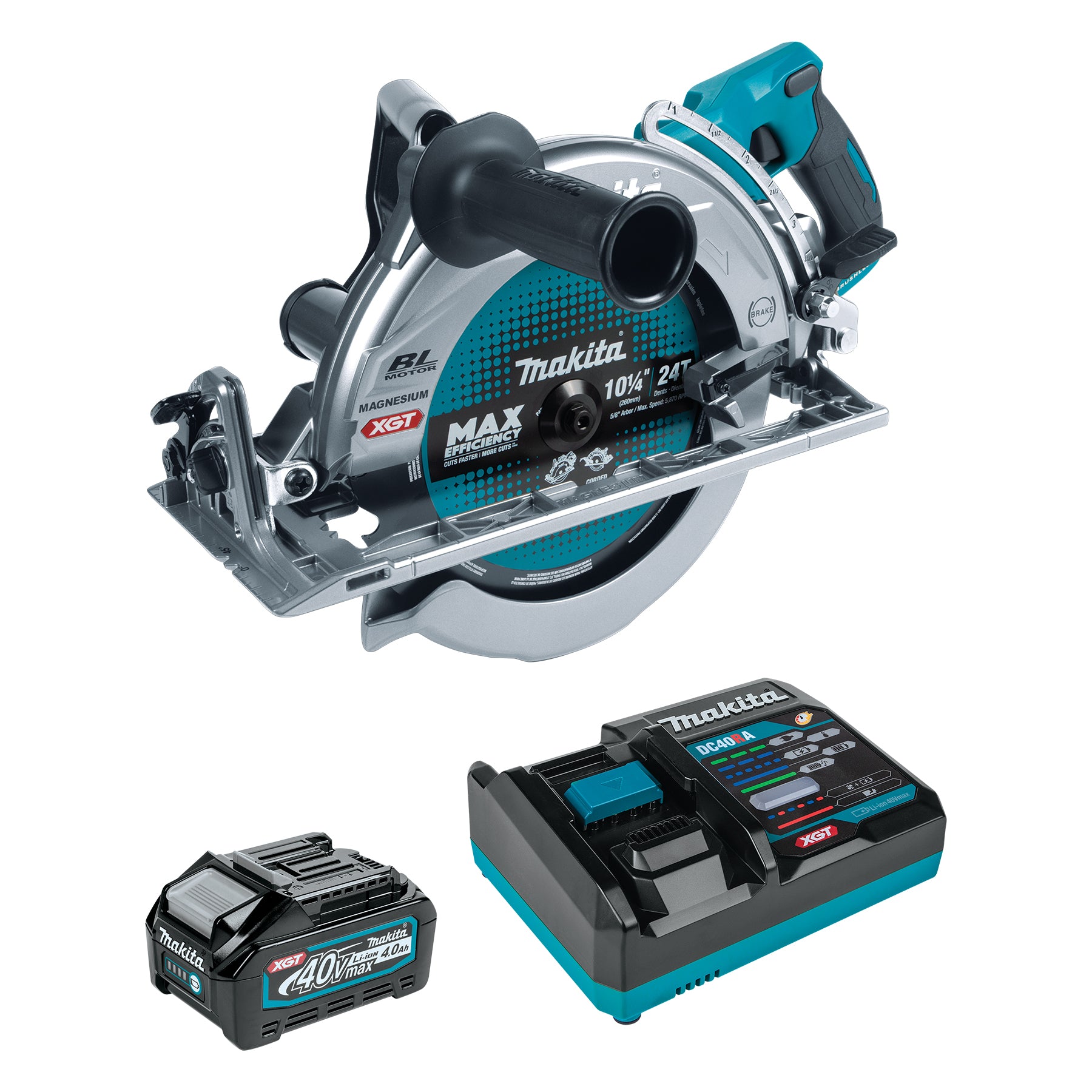Makita 40Vmax XGT Brushless 10-1/4" Circular Saw w/AWS, 4.0Ah x1Kit RS002GM101