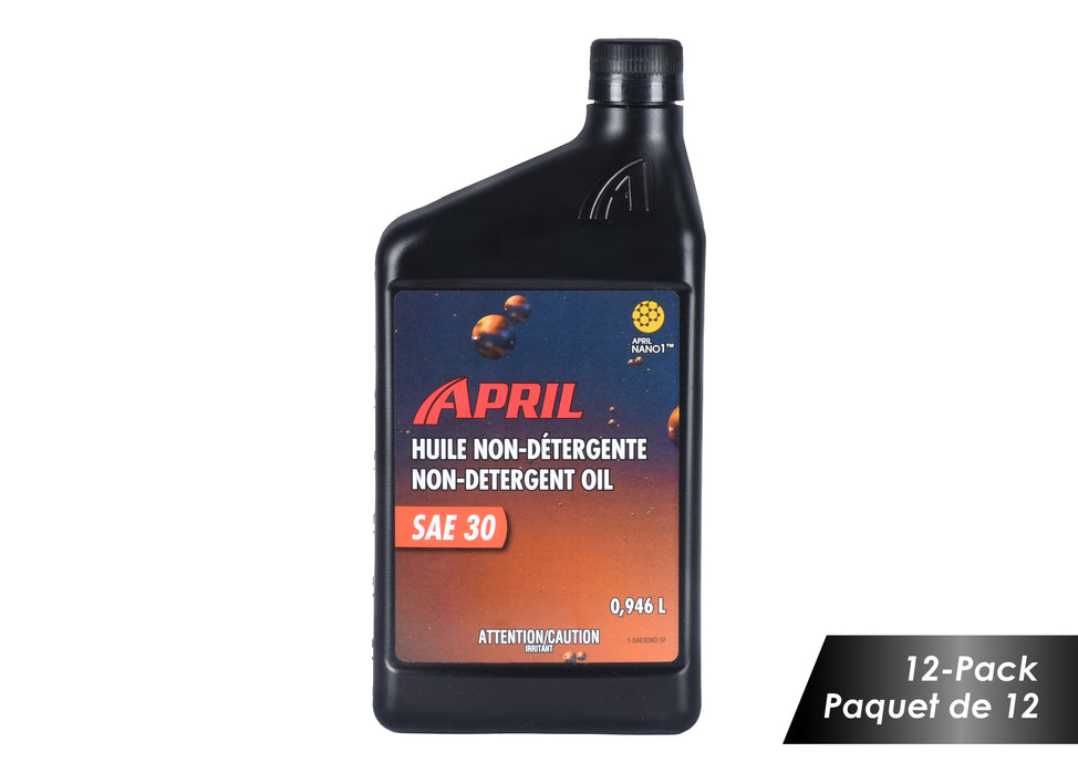 Ducar Huile non détergente, SAE30 - 12 bouteilles de 946ml SAE30ND-946ML-12