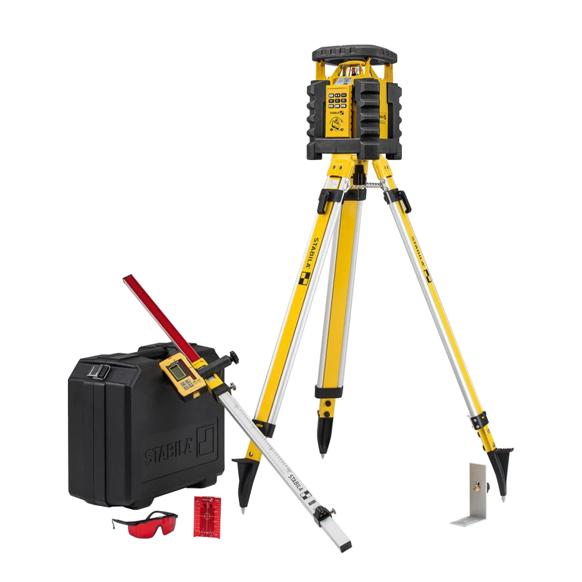 Ensemble de laser rotatif STABILA LAR 350 avec trépied et mire de nivellement — 05700 TR