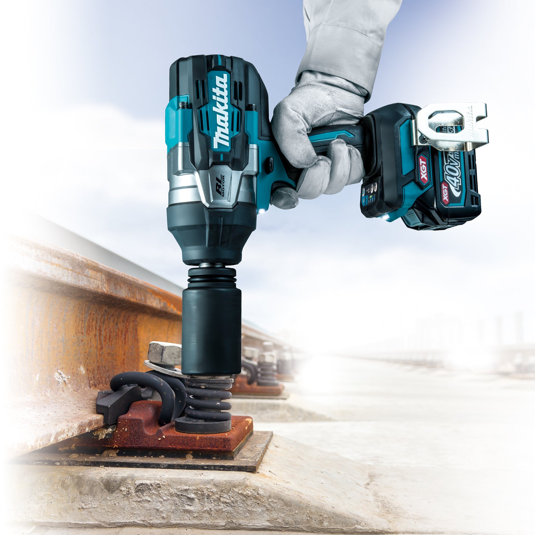 Makita Clé à chocs haute couple sans balais 1/2" 40Vmax XGT, outil seul TW003GZ