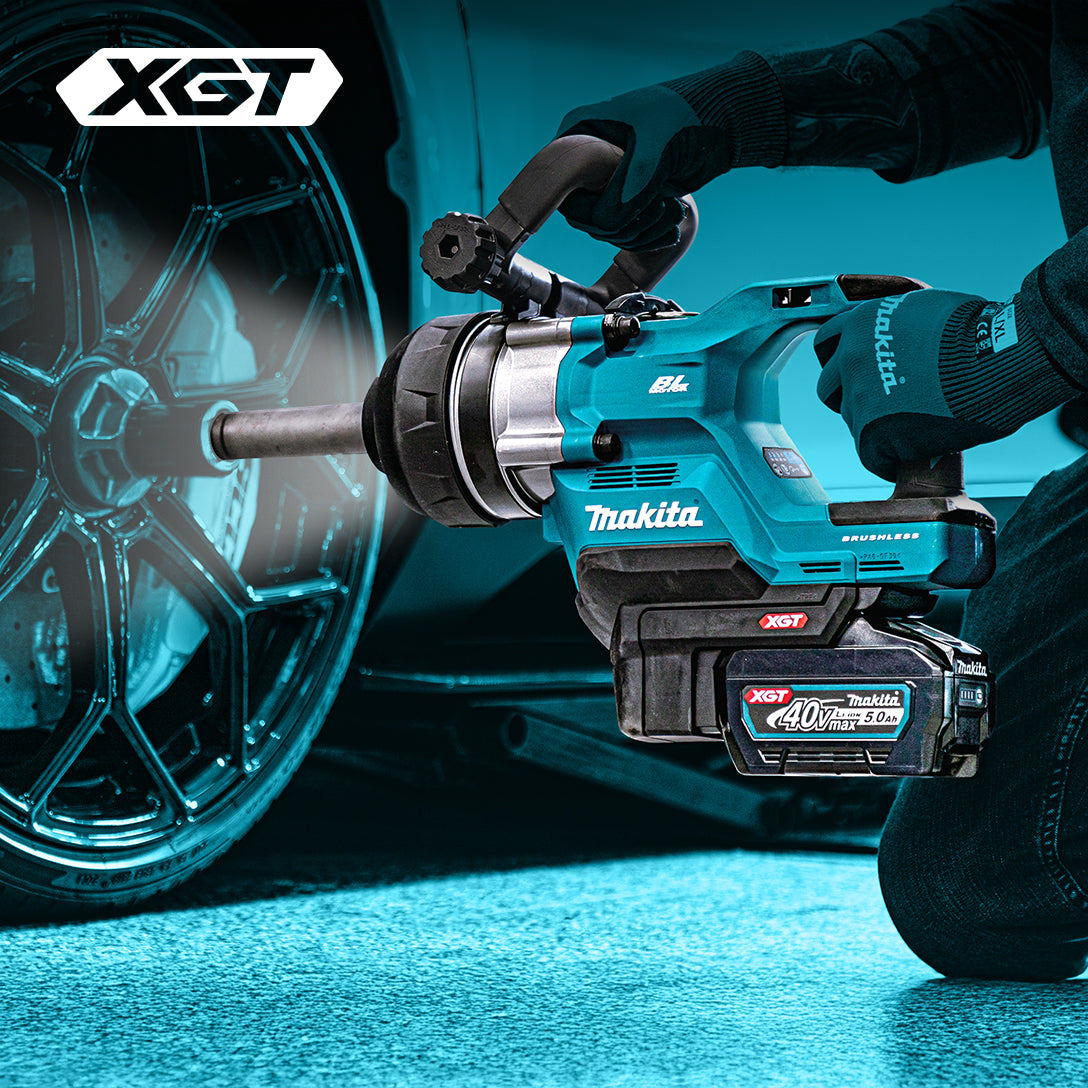 Makita 40Vmax XGT Brushless 1" Long Anvil Impact Wrench, 5.0Ah x2 Kit TW010GT202