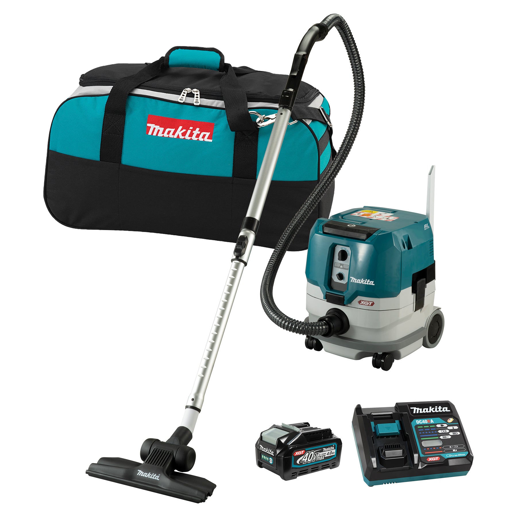 Makita Aspirateur Sec Sans Balais 40Vmax XGT 8 L, Kit avec 1 batterie 4.0Ah VC005GLM11