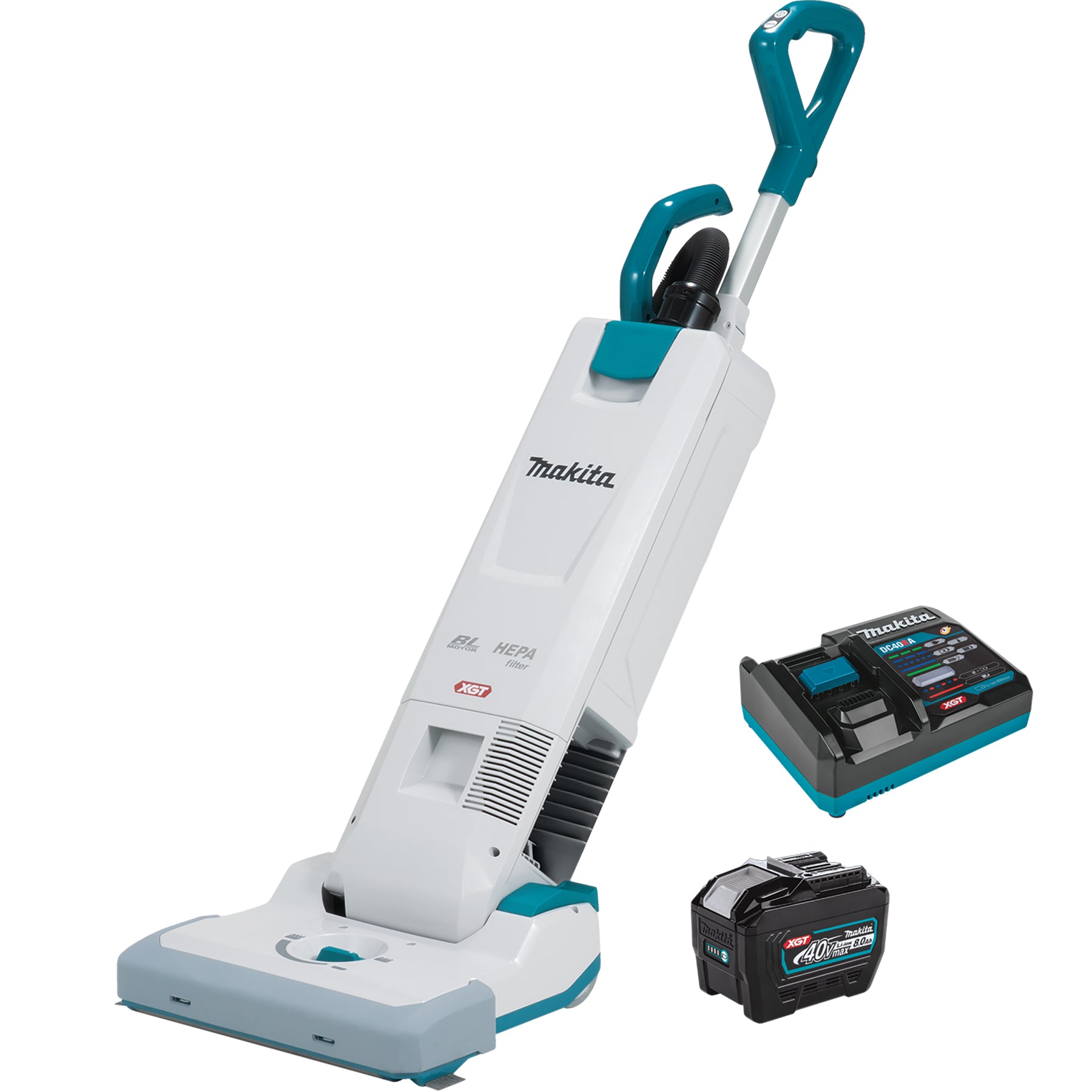 Makita 40Vmax XGT Brushless 5 L Upright Vacuum Cleaner, 8.0Ah x1Kit VC010GL101