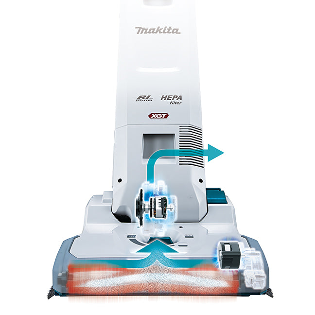 Makita 40Vmax XGT Brushless 5 L Upright Vacuum Cleaner, 8.0Ah x1Kit VC010GL101