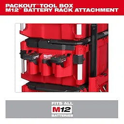 Milwaukee Accessoire de Rack à Batteries M12™ pour Boîte à Outils PACKOUT™ 48-22-8604