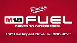 Milwaukee M18 FUEL™ Visseuse à chocs hexagonale 1/4" avec ONE-KEY™ 2957-20