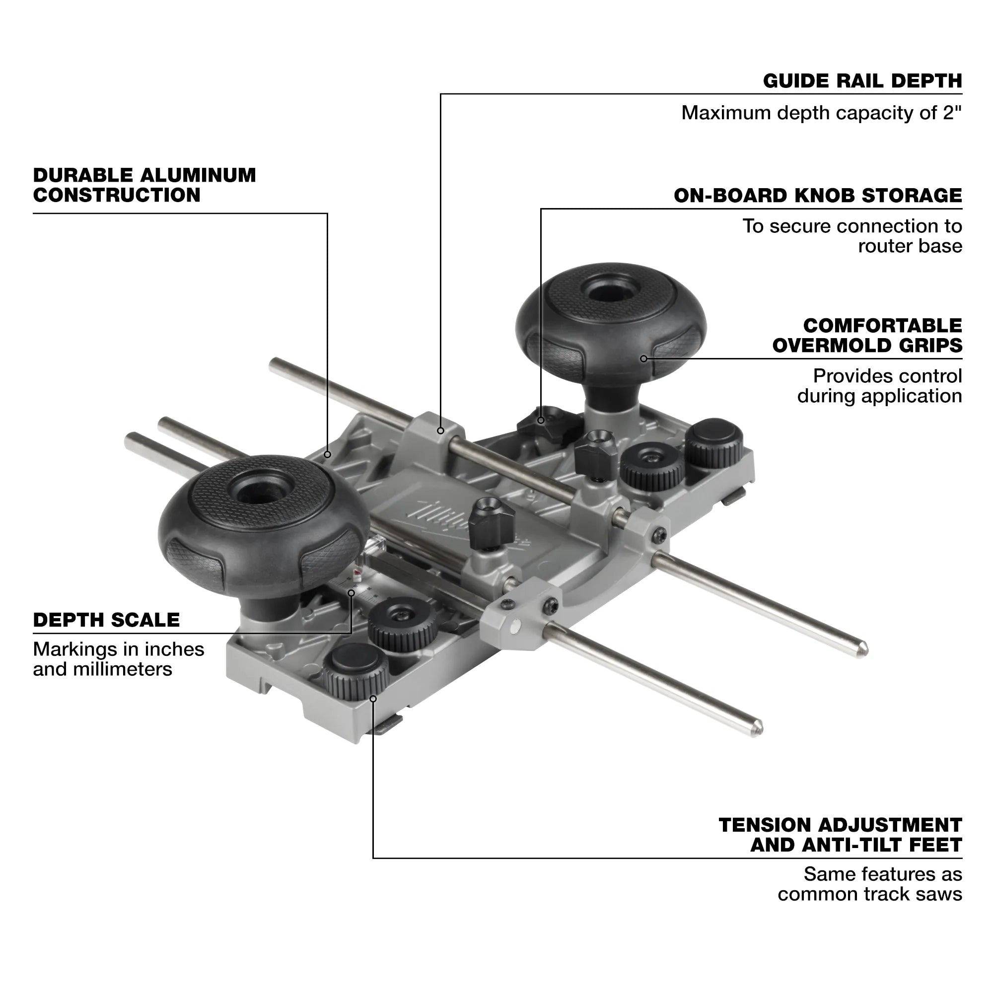 Milwaukee Adaptateur de rail guide pour défonceuse 48-11-2838
