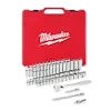 Milwaukee 106pc 1/4" and 3/8" Metric & SAE Ratchet and Socket Set with PACKOUT™ Low-Profile Organizer 48-22-9486