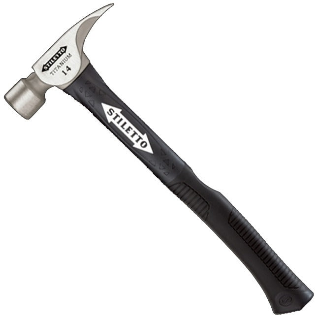 Stiletto Titanium Milled Face Hammer with 16 inch Curved Poly/FG Handle 14oz TI14MC-F