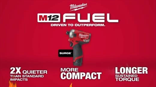 Milwaukee M12 FUEL™ SURGE™ 1/4" Hex Hydraulic Driver 2551-20