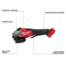 Milwaukee Meuleuse à freinage M18 FUEL™ 4-1/2"-6", commutateur à palette 3670-20