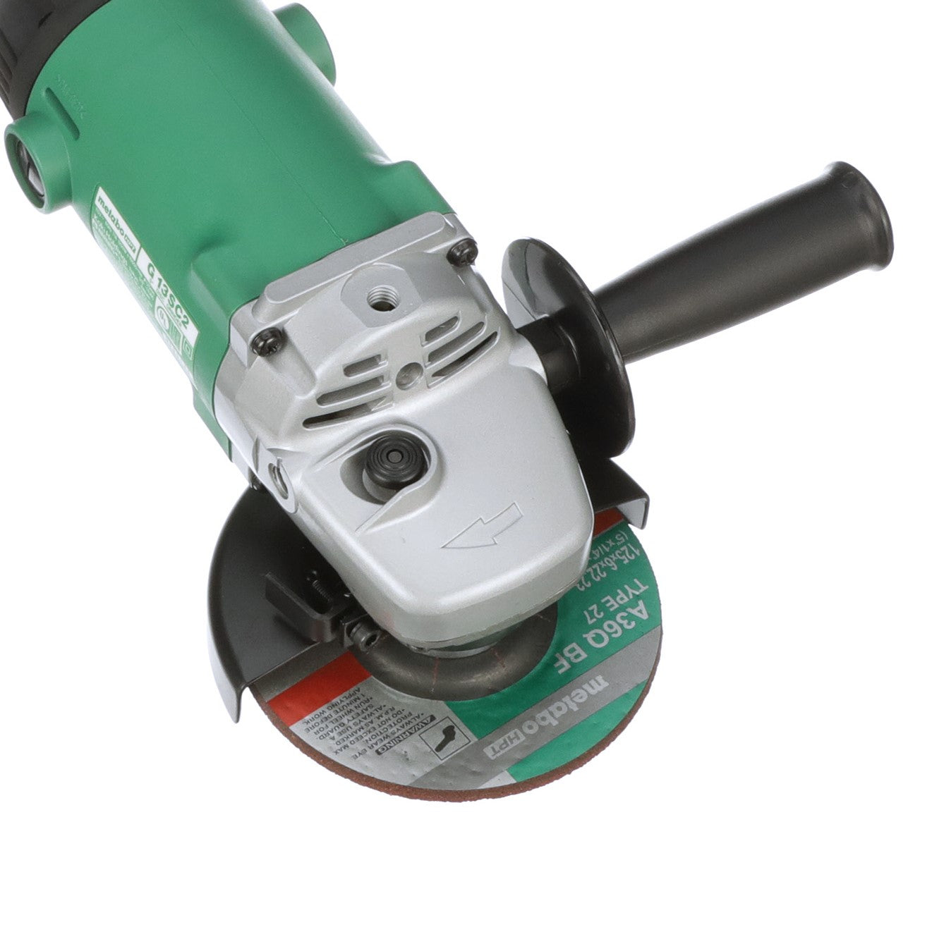 Metabo HPT 5 Inch 11 Amp Rear Handle Non-Locking Trigger Switch Angle Grinder G13SC2Q9