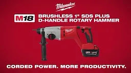 Milwaukee M18™ Brushless 1” SDS Plus à poignée D marteau perforateur rotatif 2613-20