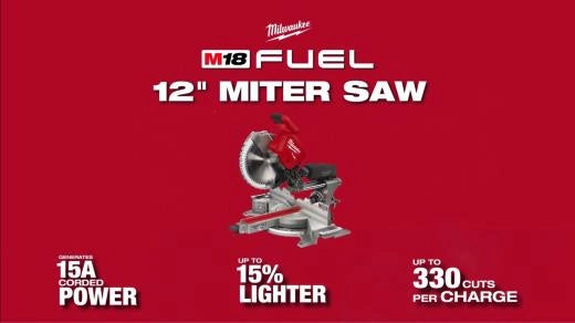 Milwaukee Scie à onglet à glissière compound à double biseau 12" M18 FUEL™ – Outil seul 2739-20