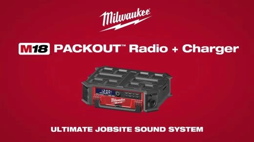 Milwaukee Radio de chantier M18™ + chargeur avec compatibilité PACKOUT™ 2950-20