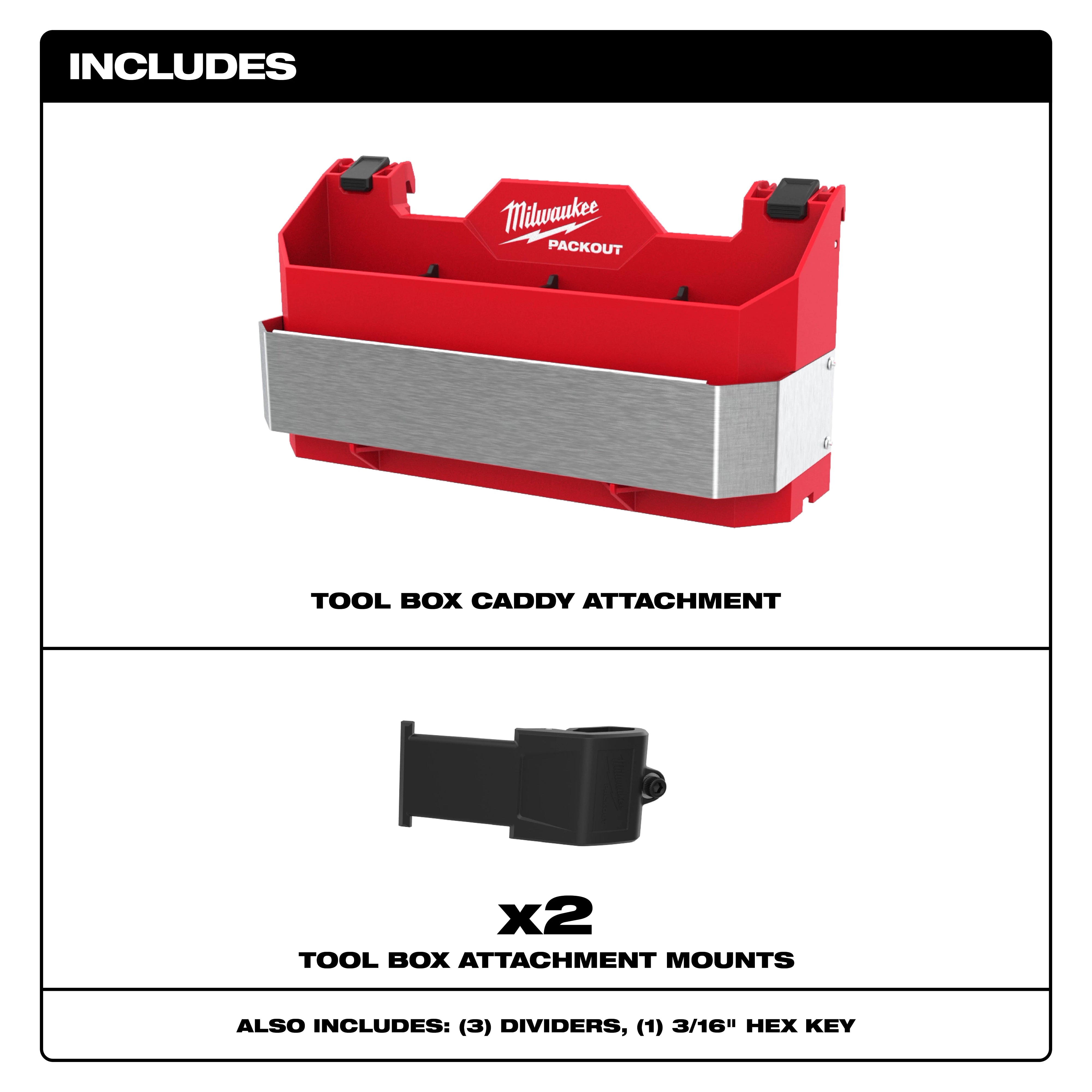 Milwaukee PACKOUT™ Tool Box Caddy Attachment 48-22-8602