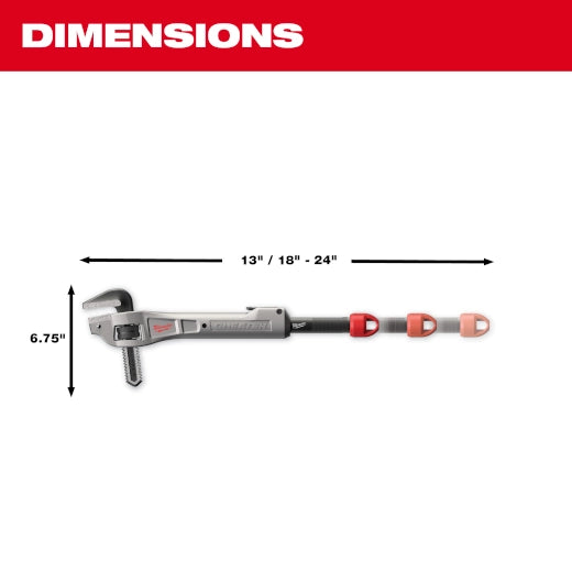Milwaukee CHEATER™ Aluminum Adaptable Offset Pipe Wrench 48-22-7322