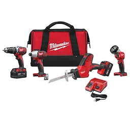 Milwaukee Kit combo sans fil M18™ 4 outils LITHIUM-ION 2695-24