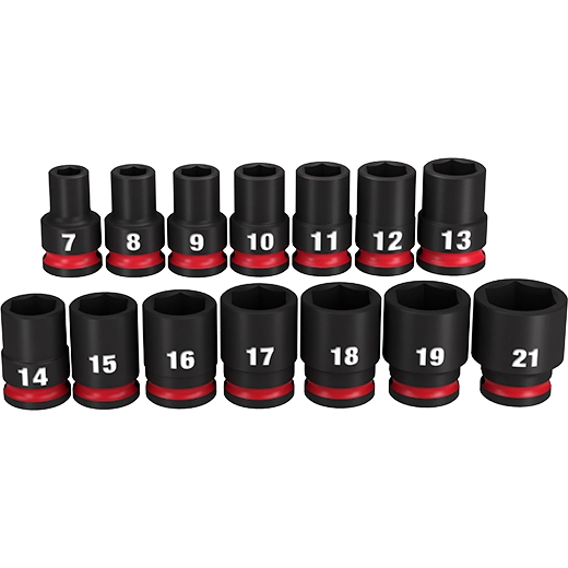 Milwaukee Ensemble de douilles métriques standard 6 points 3/8" Drive SHOCKWAVE Impact Duty™ 14 pièces 49-66-7007