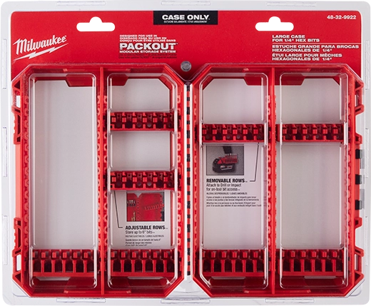 Milwaukee Coffret grand personnalisable pour accessoires de perceuse à chocs 48-32-9922