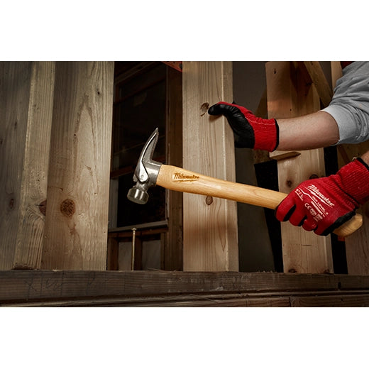 Milwaukee Marteau de charpente à manche en hickory, face fraisée, 19 oz 48-22-9419
